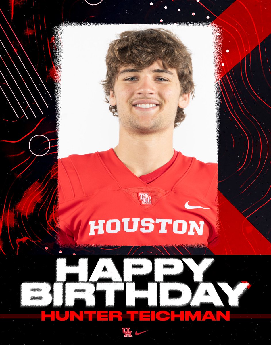 UHCougarFB's tweet photo. Happy Birthday, @TeichmanHunter!

#GoCoogs | #TEAM https://t.co/4kY5u8TYJ7