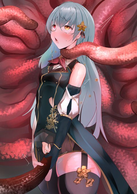 抑えようとしても全然力が足りない感じで描いたけど自分で入れてる風にも見えてそれはそれで…ってなった 