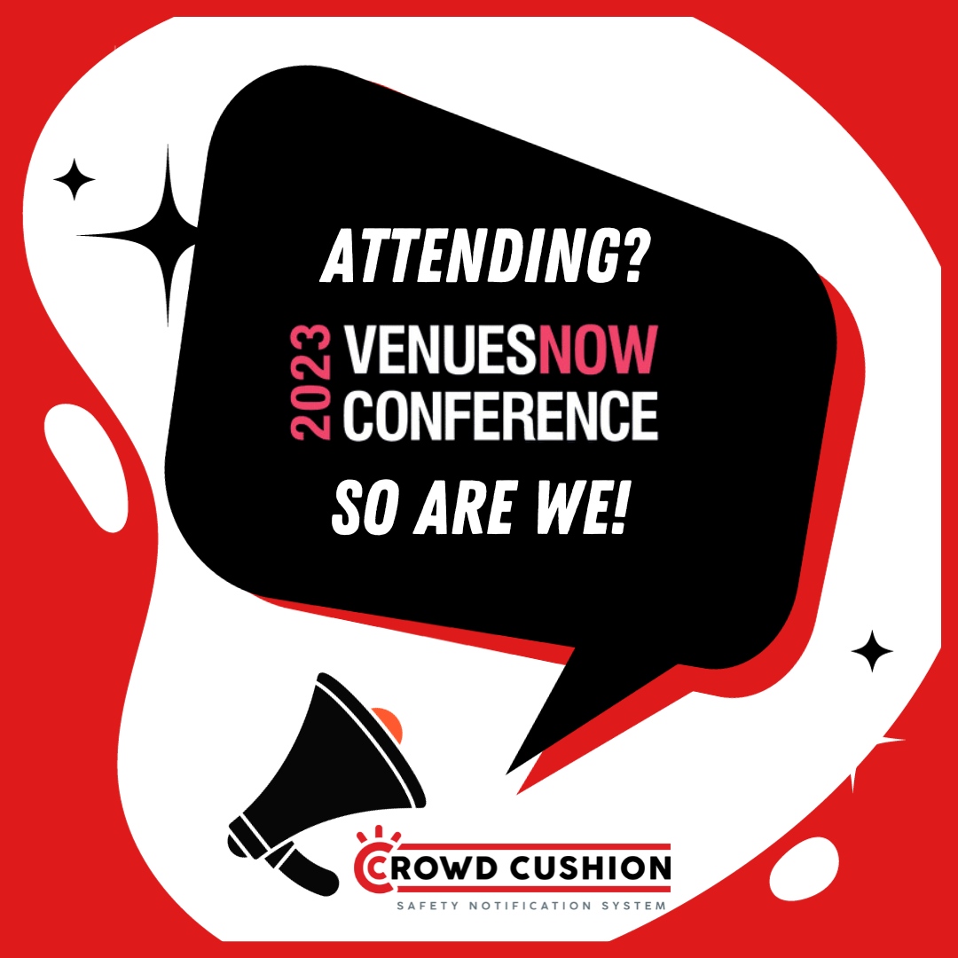 Attending the VenuesNow Conference next week in Palm Springs? Come check out our booth to put Crowd Cushion to the test!
We'd love to chat with you at booth #15, hope to see you there!🌟🚨