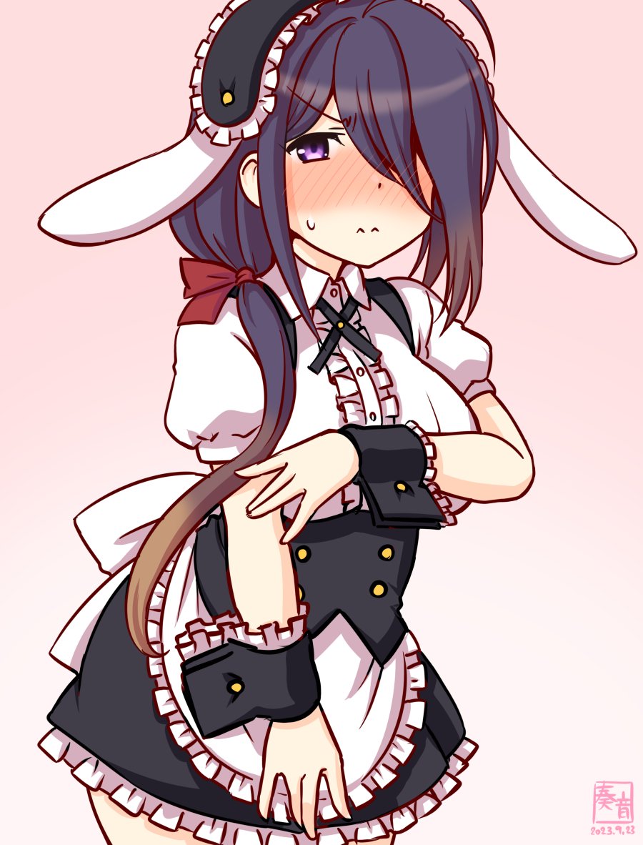 「いやー、あたしこういうの苦手で…///」

#艦これ版真剣お絵描き60分一本勝負_20230923
#有明 