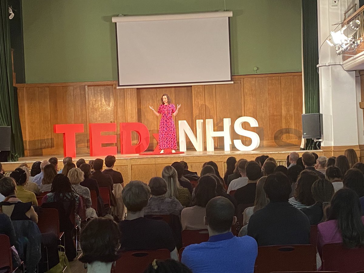 TEDxNHS's tweet photo. Consultant histopathologist @dr_emmashort is delving into the hut’s microbiome’s impact on happiness and well-being.

#TEDxNHS2023 https://t.co/tpiRlLP8TJ