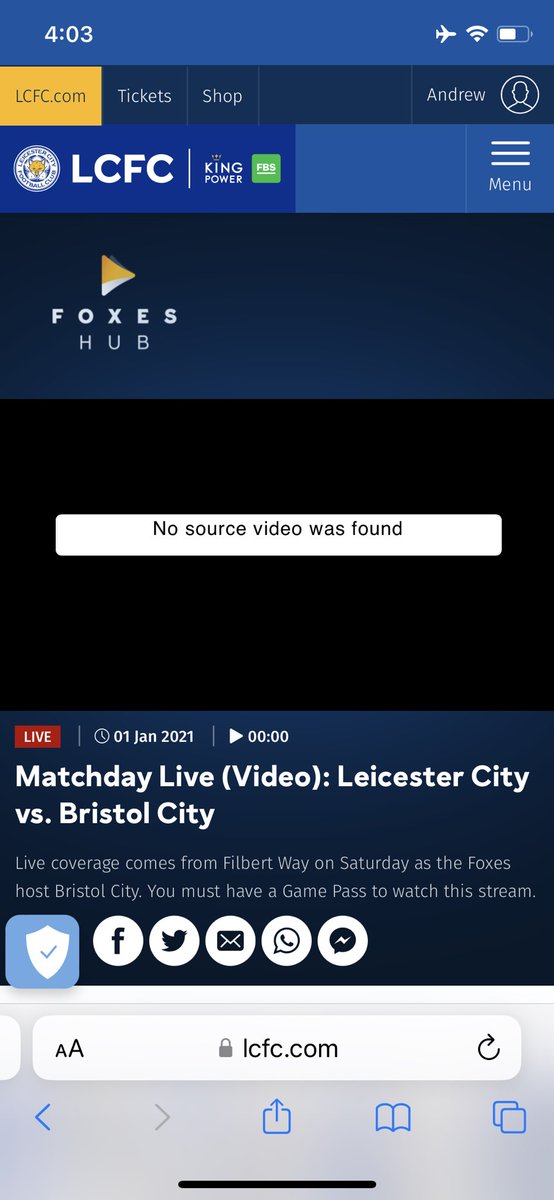 ahpollen's tweet photo. Two matches in a row @LCFC live stream (for paying Foxes Club subscribers) not working. What gives? https://t.co/DEXtxWk5sy