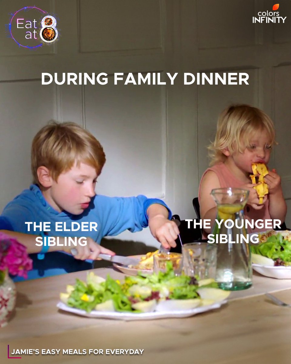 colors_infinity's tweet photo. What kind of eater are you?
Tag your siblings below 👇
Watch Jamie’s Easy Meals for Everyday, Mon-Fri at 8 PM only on #ColorsInfinity
#EatAt8 #EatAt8OnColorsInfinity #Culinaryshows #ExclusiveCookingShows #Recipies #Cooking #QuickAndEasy #JamieOliver #CulinaryShows https://t.co/3yg4JJbHh1