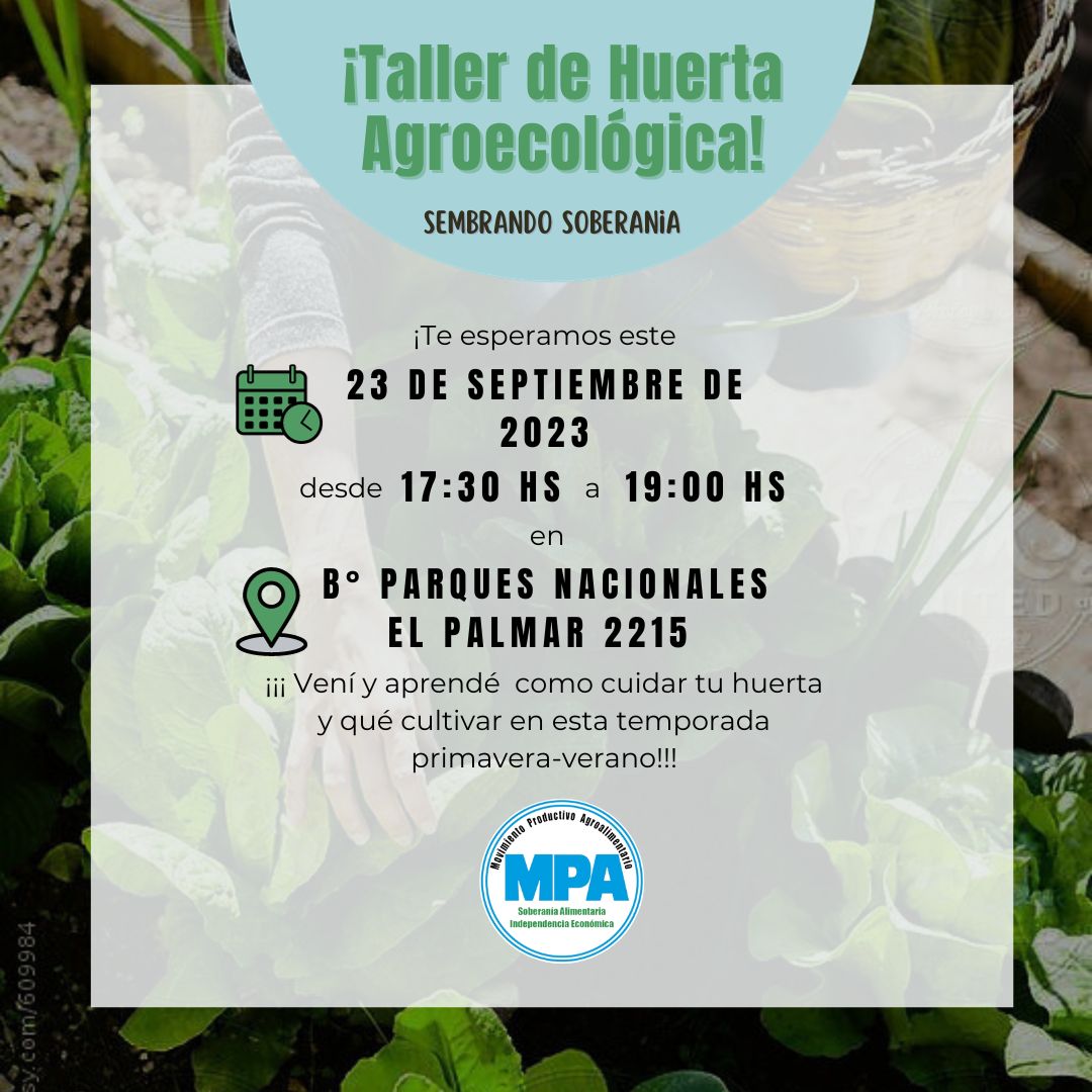 Ahora.
Taller de Huerta #Agroecológica #Salta
🅢🅔🅜🅑🅡🅐🅝🅓🅞 🅢🅞🅑🅔🅡🅐🅝í🅐
👇