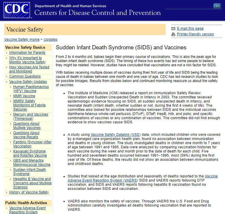 Inversionism's tweet image. "From 2 to 4 months old, babies begin their primary course of vaccinations. This is also the peak age for sudden infant death syndrome (SIDS). The timing of these two events has led some people to believe they might be related. However, studies have concluded that vaccinations…