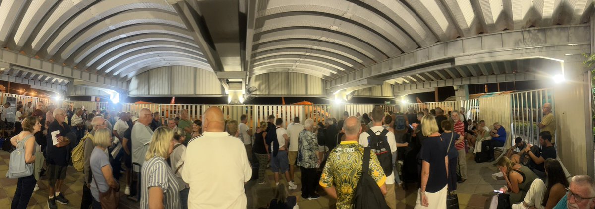 A plane load of passengers waiting to fly form Pafos to Luton have been in what is essentially a pen tor an hour waiting to board. No <a href="/easyJet/">easyJet</a> staff in sight! <a href="/easyJetholidays/">easyJet holidays</a> <a href="/easyJet_press/">easyJet Press Office</a>