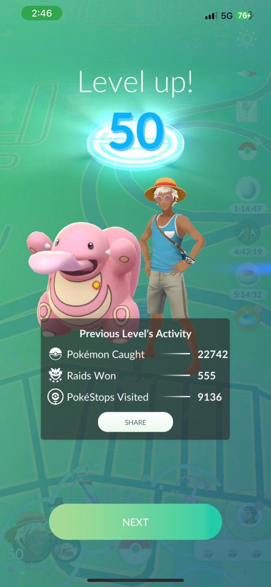 MA415RK's tweet image. I finally got there!!! PokemonGOCommunityDay #PokemonGO #level50