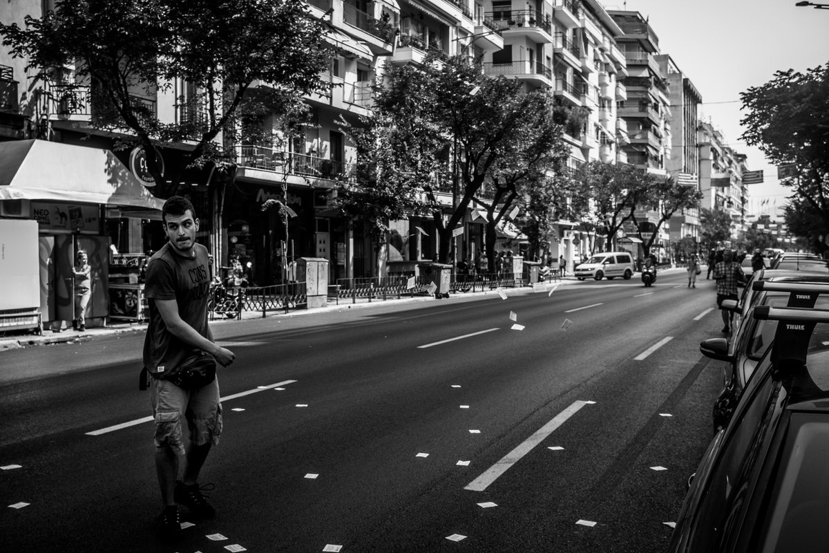 teacherdude's tweet photo. Photos from today's demo in solidarity with the #BIOME worker run factory in the Greek city of #Thessaloniki facing closure as vulture funds and police seek to shut it down. Heavy riot police presence.

#Greece #antireport #ΒΙΟΜΕ #Θεσσαλονικη #photography https://t.co/L3ff3JYw8G