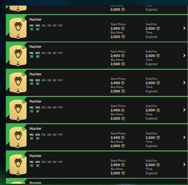 Futdonk's tweet photo. Easiest coins you could have made 🤝

• Shadows - 1k > 3k+
• Hunters - 500 > 2.5k+

3-5x your coins in this single move! Of course called in my Trading Group also 🫶

Could still go even higher but there’s already other moves to make 👀 https://t.co/ypr0Vlxhs0