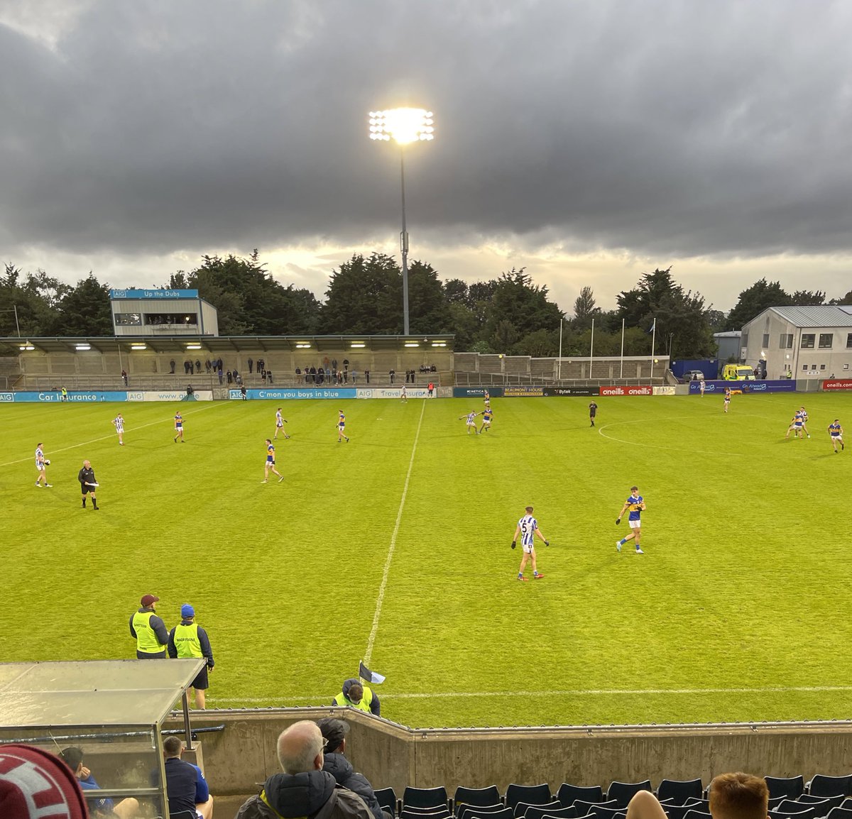 Full time at Parnell Park  
Senior 1 Quarter Final:

Ballyboden - 1-19 (22) 
Castleknock - 0-11 (11) 

#GoAheadDSC