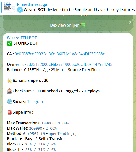 WizardBOT tweet media