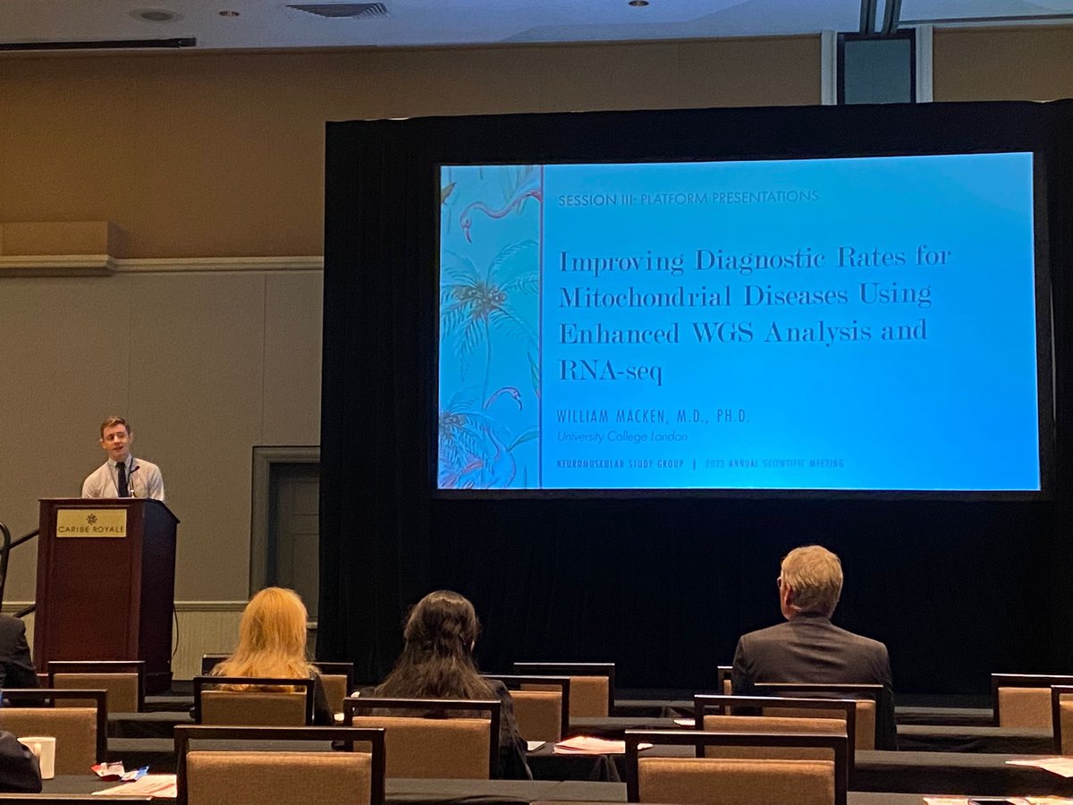 <a href="/w_macken/">Will Macken</a> presenting his research on improved mito diagnostics at NMSG2023 this weekend