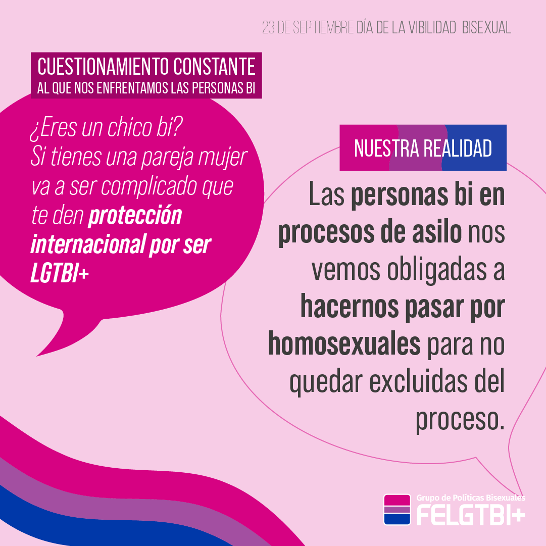 FELGTBI's tweet photo. Reivindicamos que se creen políticas de sensibilización y concienciación sobre la realidad de la bisexualidad y de otras plurisexualidades en todos los ámbitos.
¡Nunca más nos silenciarán! ¡Es hora de que se nos escuche alto y claro!
🩷💜💙
#OrgulloBi23S https://t.co/MmKgLyYbF9