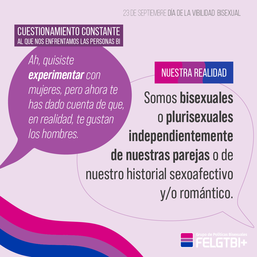 FELGTBI's tweet photo. Reivindicamos que se creen políticas de sensibilización y concienciación sobre la realidad de la bisexualidad y de otras plurisexualidades en todos los ámbitos.
¡Nunca más nos silenciarán! ¡Es hora de que se nos escuche alto y claro!
🩷💜💙
#OrgulloBi23S https://t.co/MmKgLyYbF9