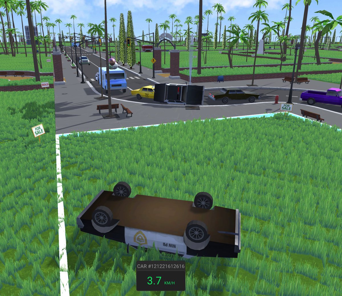 LDarktech's tweet image. With some serious cop car flippin and roadside city destruction to satisfy that Saturday night mayhem twitch..  Sin-bnb-Mega city - bad cops and even worse drivers are comin for you! @megaworld_io