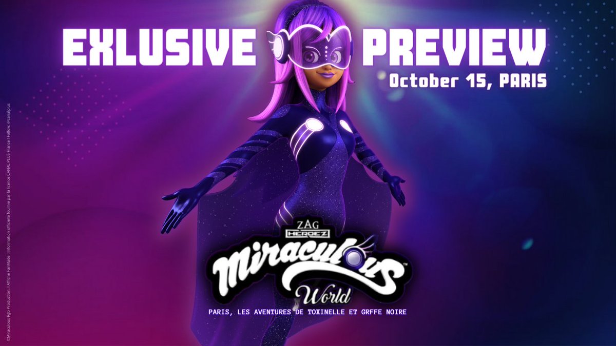 MLadybugBrasil's tweet photo. 🚨 EXCLUSIVO: Haverá uma premiere exclusiva do especial "Miraculous World: Paris" para 70 pessoas, dia 15 de outubro na França! https://t.co/cbgactWJYw