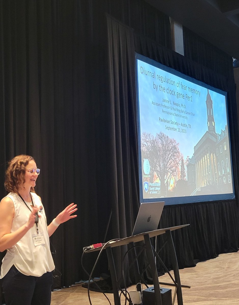 PavlovSociety's tweet image. Our first symposium of the day on neural circuits underlying stress + emotional memories. Hosted by the fabulous @denisejcai, featuring @J9Kwapis @mazen_kheirbek @not_kristie &amp;amp; @ZachTPennington  #pavlovian2023