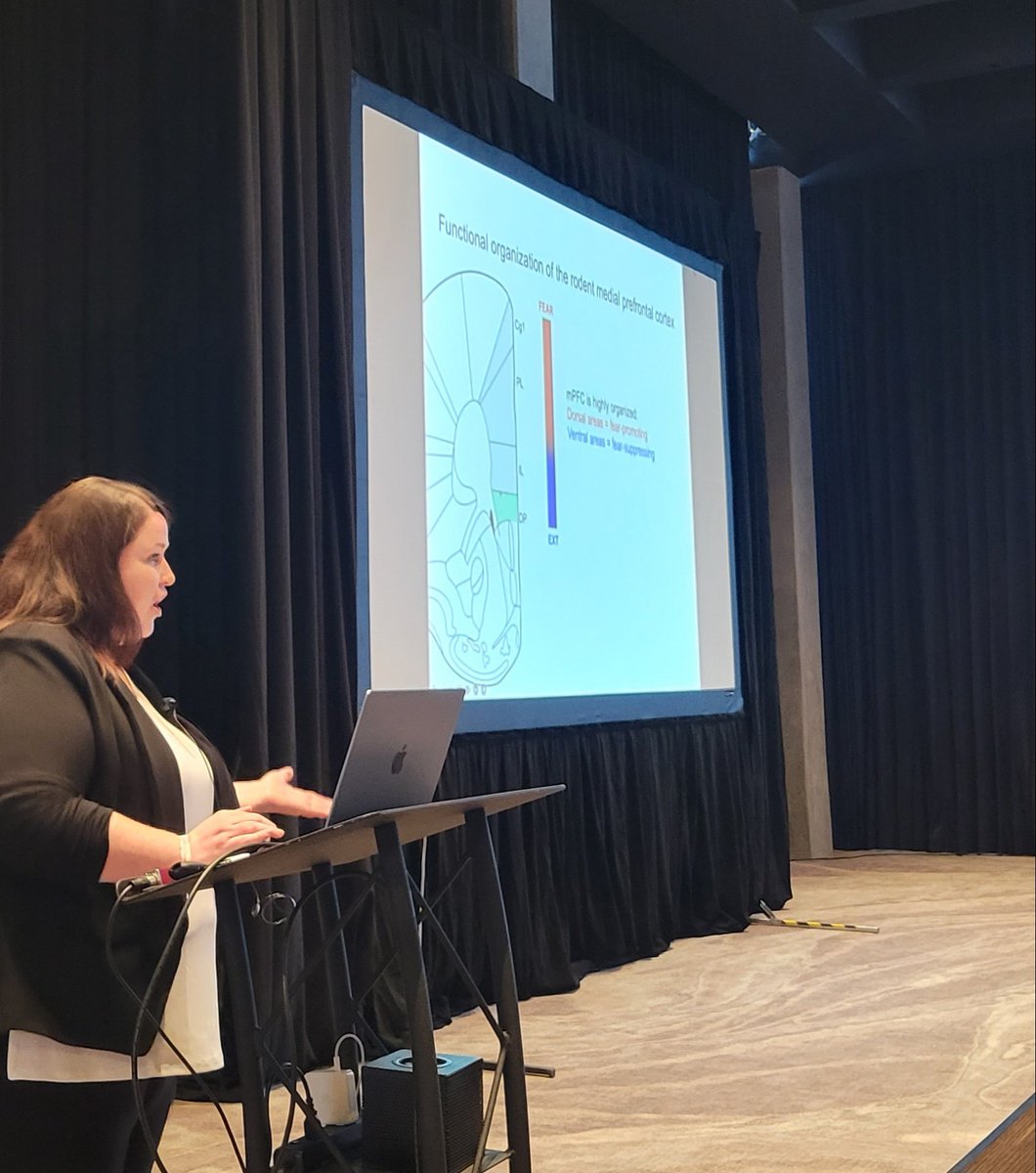 PavlovSociety's tweet image. Our first symposium of the day on neural circuits underlying stress + emotional memories. Hosted by the fabulous @denisejcai, featuring @J9Kwapis @mazen_kheirbek @not_kristie &amp;amp; @ZachTPennington  #pavlovian2023