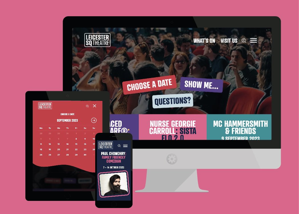 spencer rust (@spencerrust) on Twitter photo We launched a new website and brand identity for <a href="/lsqtheatre/">Leicester Square Theatre</a> ✨
… complete with a bespoke ticketing system integration, playful visuals throughout and a snappy instant search
Big thanks to the <a href="/cog_design/">Cog Design</a>, LST & <a href="/ticketsolvers/">Ticketsolve</a> teams 🙌
Take a look 👉 leicestersquaretheatre.com We launched a new website and brand identity for <a href="/lsqtheatre/">Leicester Square Theatre</a> ✨
… complete with a bespoke ticketing system integration, playful visuals throughout and a snappy instant search
Big thanks to the <a href="/cog_design/">Cog Design</a>, LST & <a href="/ticketsolvers/">Ticketsolve</a> teams 🙌
Take a look 👉 leicestersquaretheatre.com