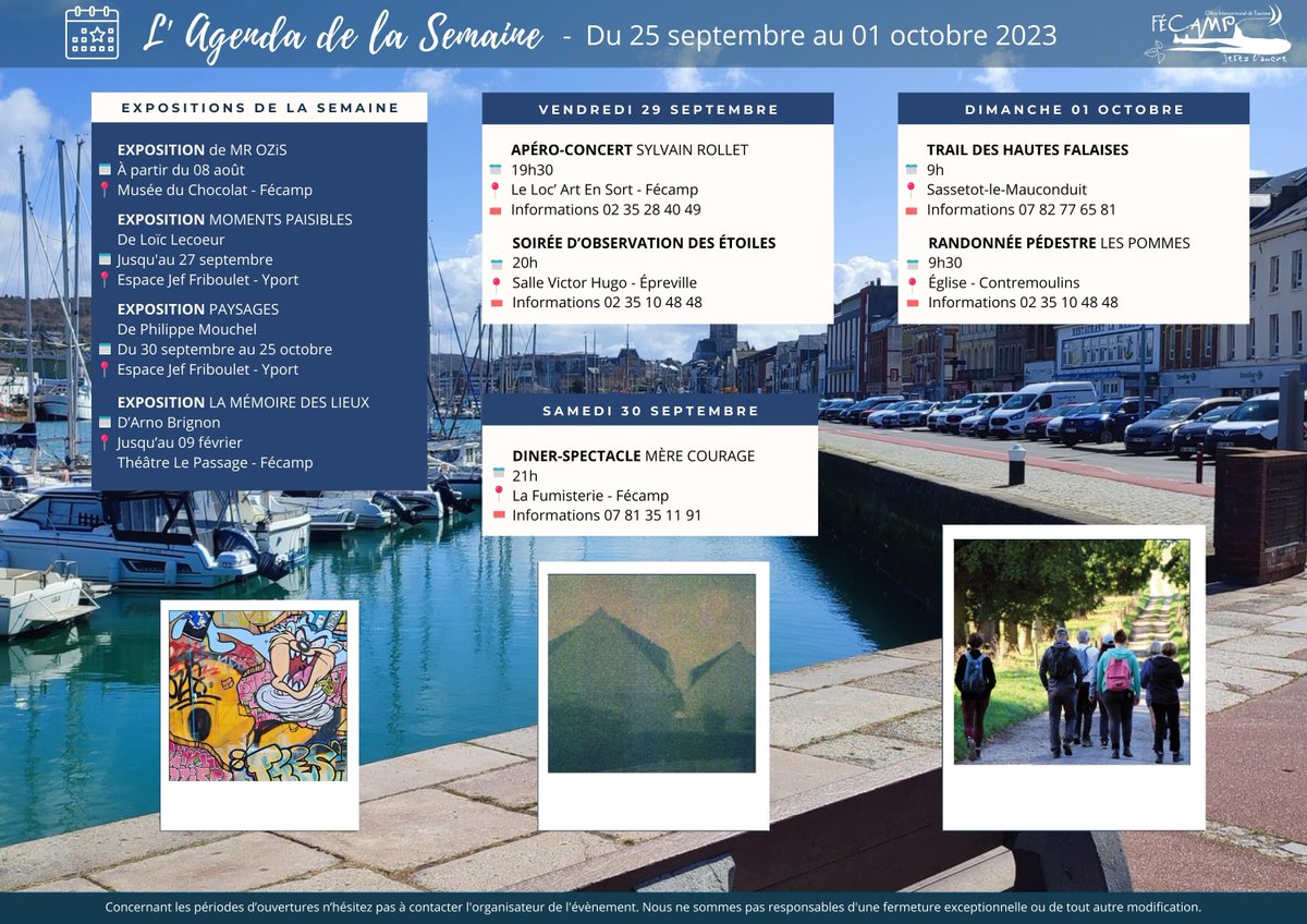 📆 [𝗔𝗚𝗘𝗡𝗗𝗔 𝗗𝗘 𝗟𝗔 𝗦𝗘𝗠𝗔𝗜𝗡𝗘] 📆
Retrouvez chaque dimanche toutes les animations de notre destination 🤗
Plus d’informations 👉 buff.ly/41jCEJl