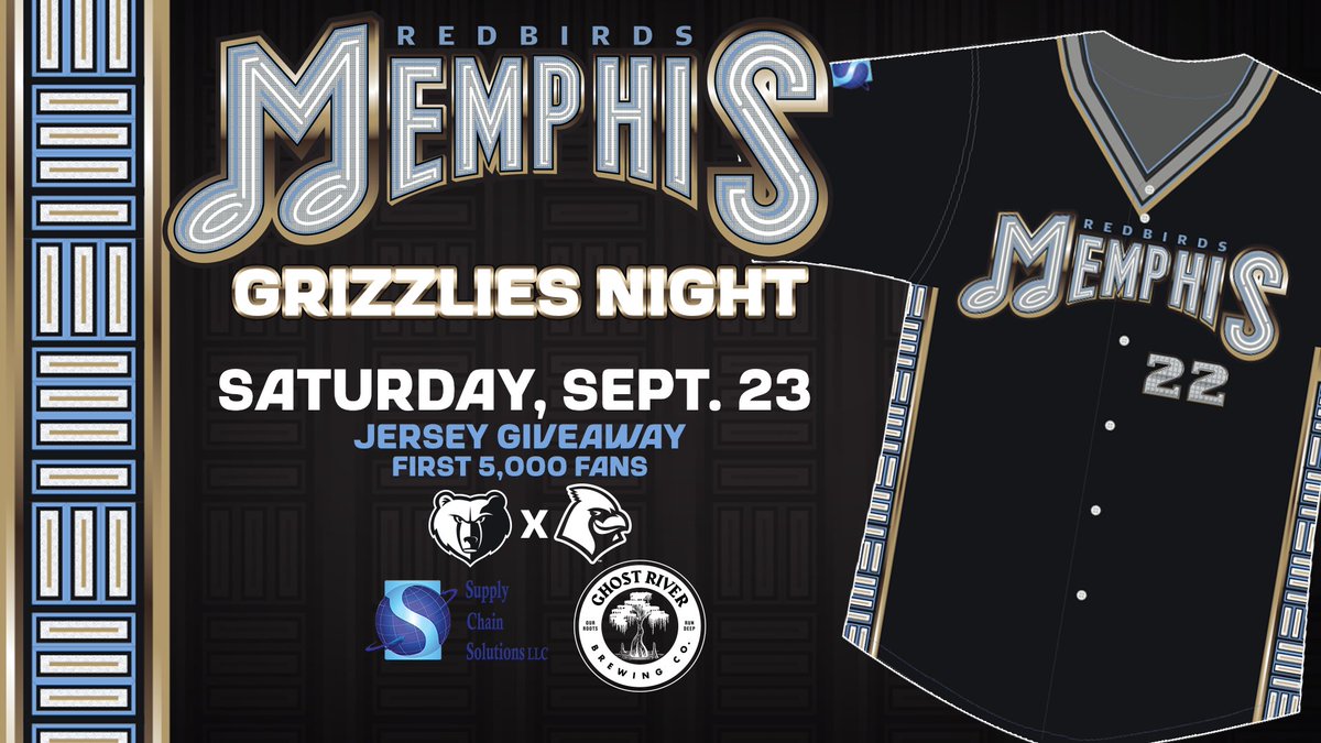 Tonight's Grizzlies Night jerseys are - Memphis Redbirds