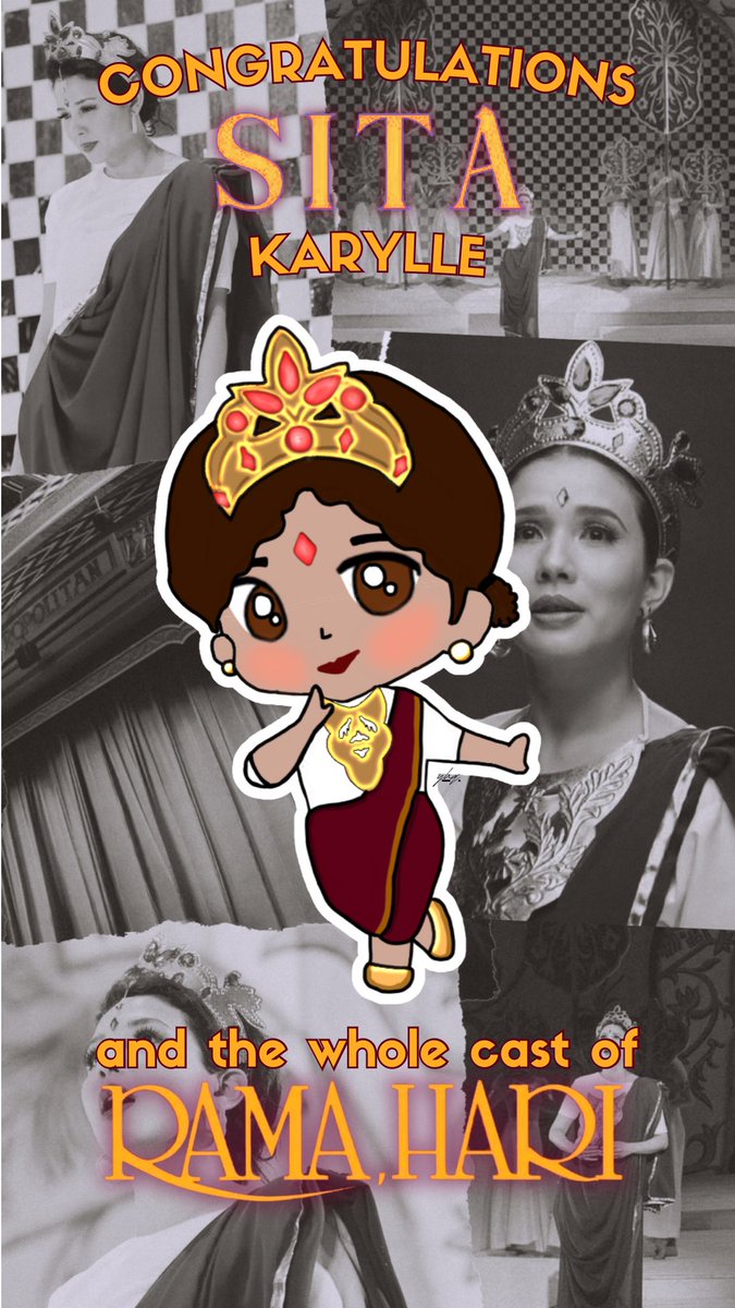 yellowhartqueen's tweet photo. Congratulations our Sita!❤️ another one done🎭👏 you did so well! so so proud of you😭 loveyouu queen @anakarylle✨ 

KARYLLEasSITA
#RamaHariReturns https://t.co/GBkjhorpOj