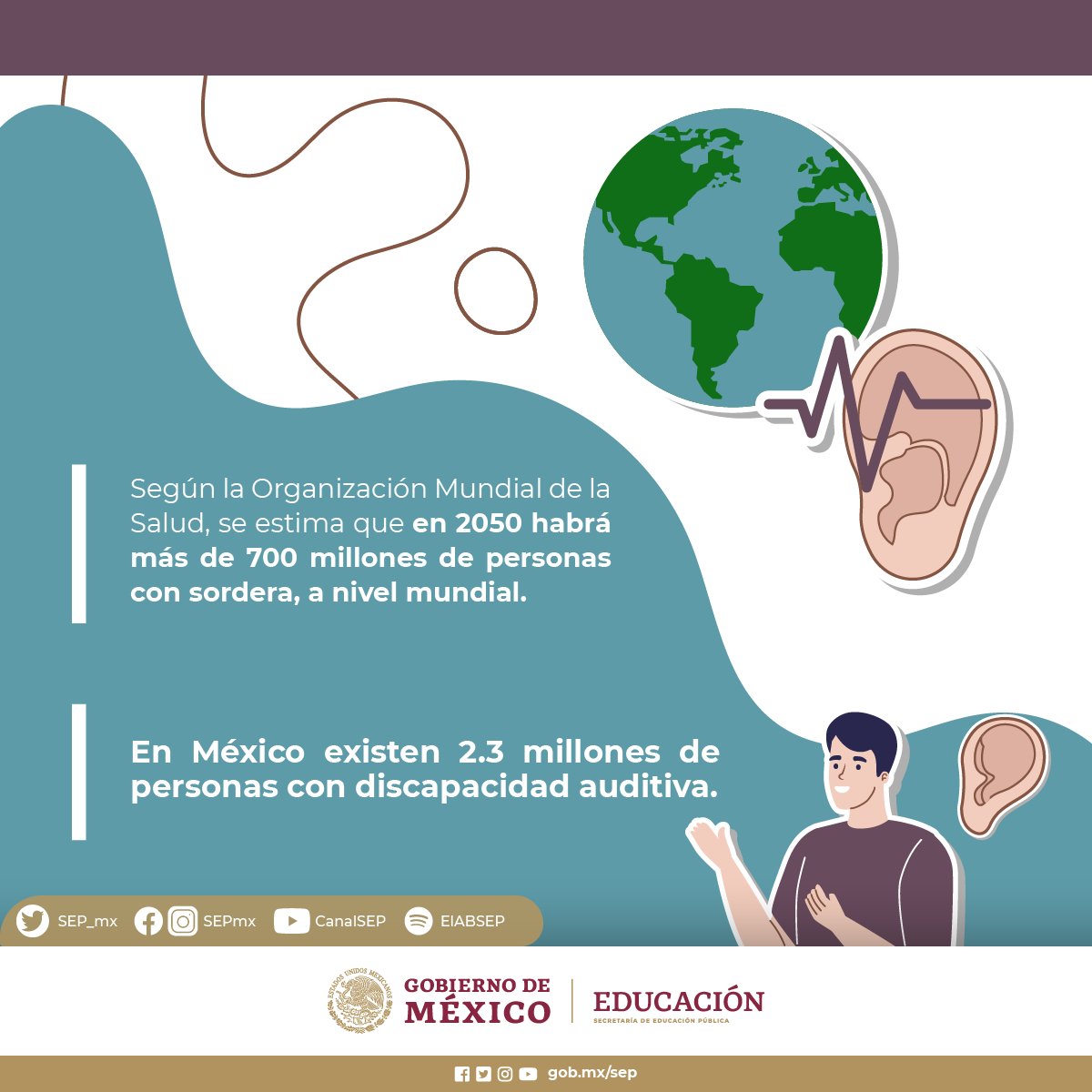 SEP_mx's tweet photo. El Día Internacional de las Lenguas de Señas hace un llamado para promover que se facilite el aprendizaje de esta lengua y de concienciar sobre su uso para la plena realización de los derechos humanos de las personas con discapacidad auditiva. 👐🏼 https://t.co/wW9nMNgqti