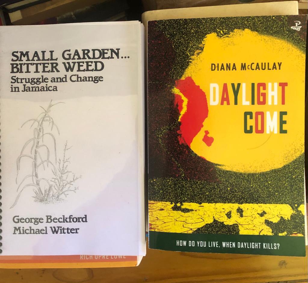 Confession time… I’m a bit of a book lover. I love reading and I just finished 1984 by George Orwell after many years of wanting to read it.

The next two books on my list are:

1. Small Garden…Bitter Weed by George Beckford and Michael Witter; and

2. Daylight Come by Diana