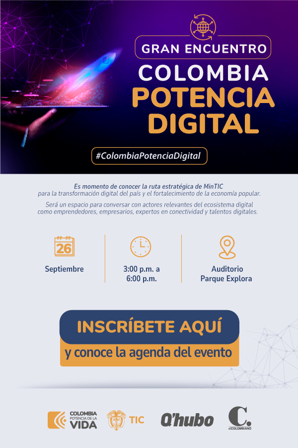 serlofranco's tweet photo. La agenda del Gran encuentro “Colombia Potencia Digital” del @Ministerio_TIC esta imperdible! No te quedes por fuera ✍️  https://t.co/0fc5rQWvaC https://t.co/r6SIihIuCP