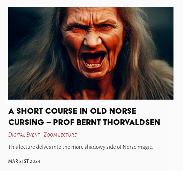 Tonight's Lecture - A Short Course in Old Norse Cursing - Prof Bernt Thorvaldsen #OldNorseCursing -#BerntThorvaldsen thelasttuesdaysociety.org/event/a-short-…