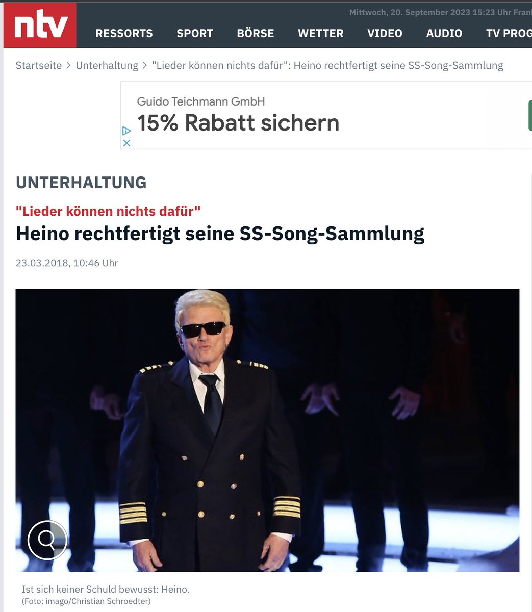 dertristan1's tweet photo. Schade, dass Heino durch seine aktuellen Aussagen zum Gendern sein sonst so zeitgemäßes und unproblematisches Repertoire beschädigt https://t.co/X6HWgFblza