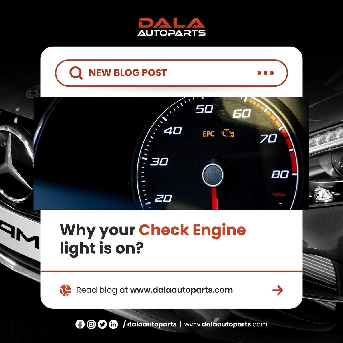 Why your check engine light is on?  

Trust us to help! dalaautoparts.com 

#DalaAutoParts #CheckEngineLight #CarTroubleshooting #EngineProblems #CarMaintenance #AutoRepair #MechanicTips #AutoTroubleshooting #EngineWarning #CarCare #Niger #ElonMusk #Titanic #TheEqualizer3
