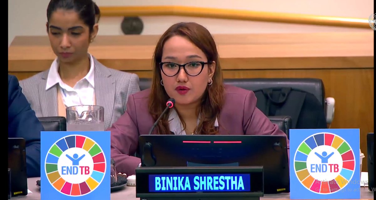 Binaka Shrestha, Nepali TB survivor, addressed #UNHLMTB in New York: 'It gives me great hope because people in this room have the power to End TB. I hope the next time we meet it is to celebrate the ending of tuberculosis.'
#UNGA78 #2023TBHLM #UNHLM #EndTB #YesWeCanEndTB