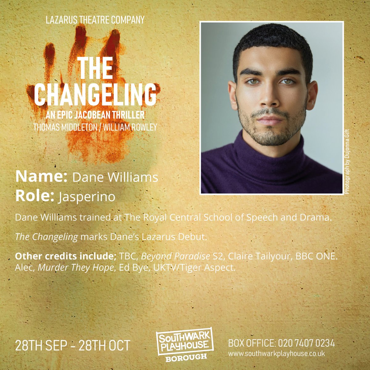 LazarusTheatre's tweet photo. Meet our Jasperino #DaneWilliams
Dane trained at @CSSDLondon and represented by @innovate_talent
#TheChangeling
#ExitWithBody
https://t.co/CGslKyC0EH
Rehearsal 📷#CharlesFlint https://t.co/bW2Hnu3DIX