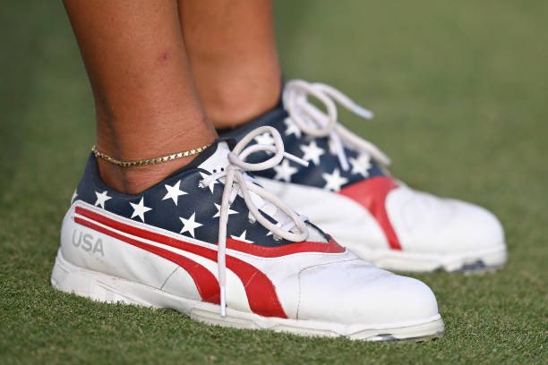 GolfThreadsBlog's tweet image. 🇺🇸👟More Solheim Cup drip courtesy of Lexi ⁦@PUMAGolf⁩ ⁦@nomadcustoms⁩  gty.im/1695729791?sha…