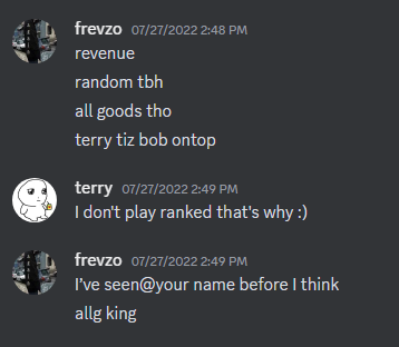 terryrevv's tweet photo. @frev5o @clayrixx @teedroq is this your discord? https://t.co/pSMjeV226j