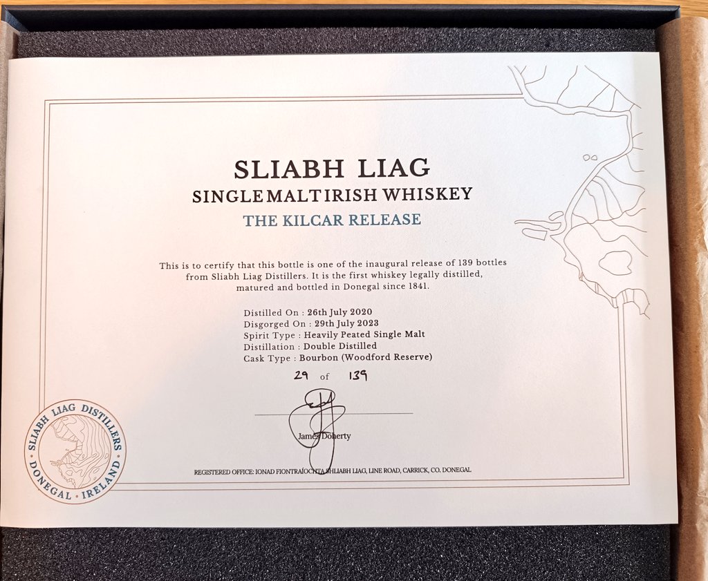 Lorcan O'Brien (@theirishwino) on Twitter photo Has there been a better looking first release bottle than the <a href="/SliabhLiagDistl/">SliabhLiagDistillers</a> Kilcar?
None that I can think of, big congratulations to <a href="/JamesSliabhLiag/">James Doherty</a> and the whole team <a href="/SliabhLiagDistl/">SliabhLiagDistillers</a>. ๐ Has there been a better looking first release bottle than the <a href="/SliabhLiagDistl/">SliabhLiagDistillers</a> Kilcar?
None that I can think of, big congratulations to <a href="/JamesSliabhLiag/">James Doherty</a> and the whole team <a href="/SliabhLiagDistl/">SliabhLiagDistillers</a>. ๐