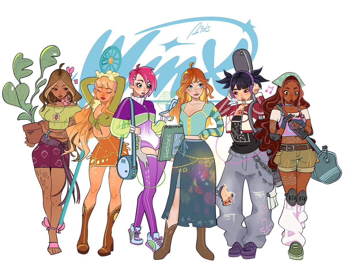 winx club redesigns all together and this took me forever so u better be nice or something I think my wrist is gonna detach