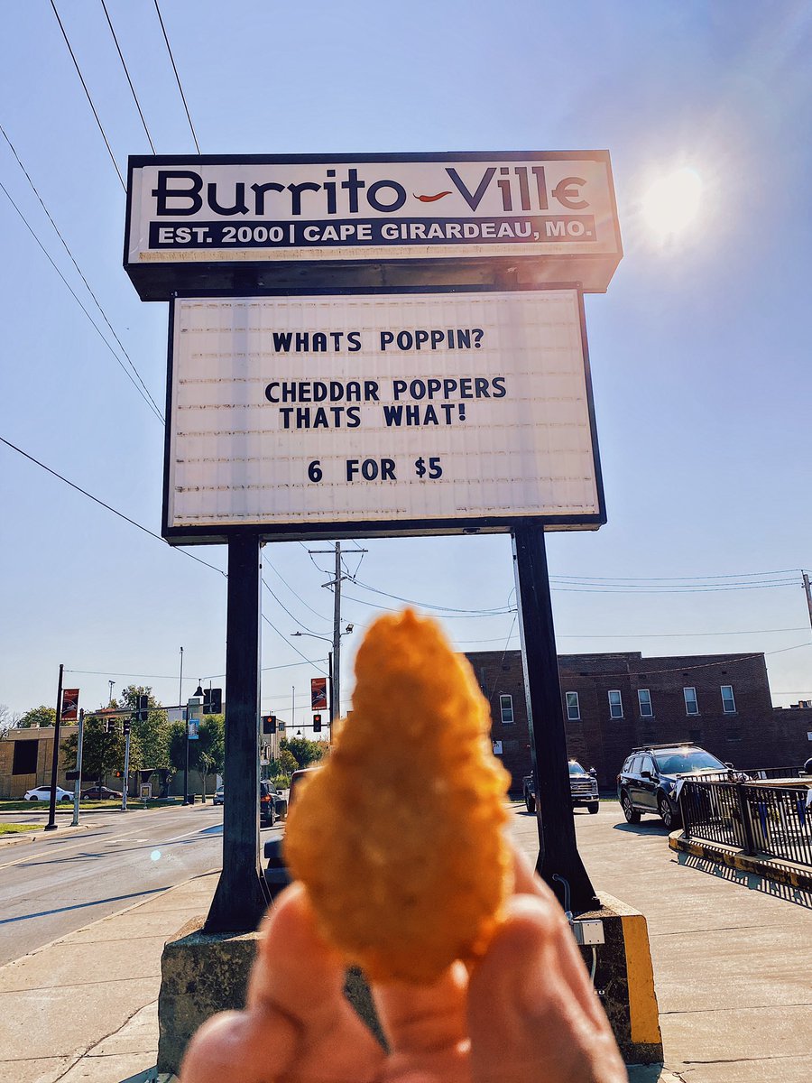 We asked our favorite kitchen fella Chad what he wanted us to bring to the menu next, and here’s his answer:

Jalapeño Cheddar Poppers! 🧨 

Add some to your order today! Eat them all yourself or share with a pal- it’s a win/win either way! 😁