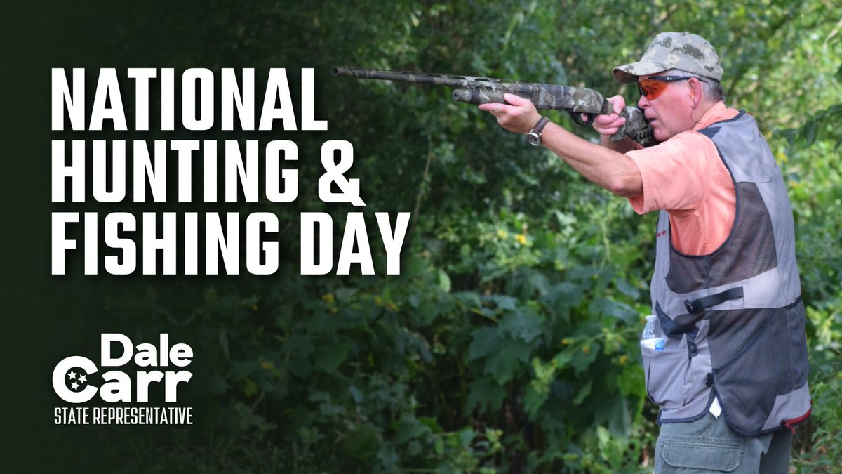 DaleCarrTN's tweet photo. Since 1972, we've celebrated the 4th Saturday of September as National Hunting & Fishing Day. I hope you have the opportunity to enjoy our country's rich tradition of outdoor sports this #NHFDay! https://t.co/Nt7lEsSKxU