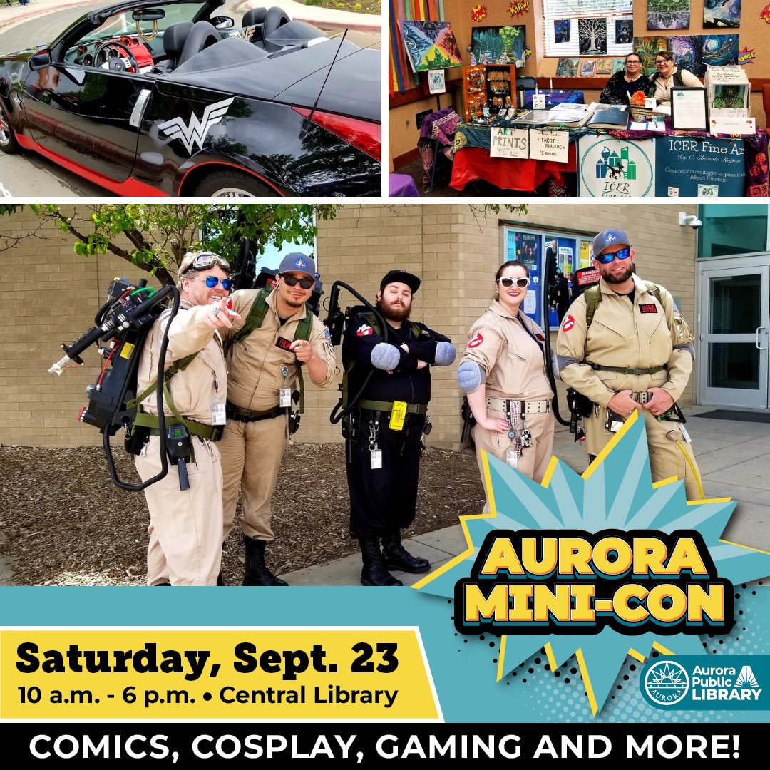 coffeecatcomics's tweet photo. Minicon at Aurora Central Librarv!
FREE EVENT!
Come check out local vendors and have fun with the community!
#minicon #auroracentrallibrary #auroramunicipalcenter #anime #comics #funko #tcg #pokemon  #pokemongo #pokemontcg #auroraminicon https://t.co/1tqKkMoIwq
