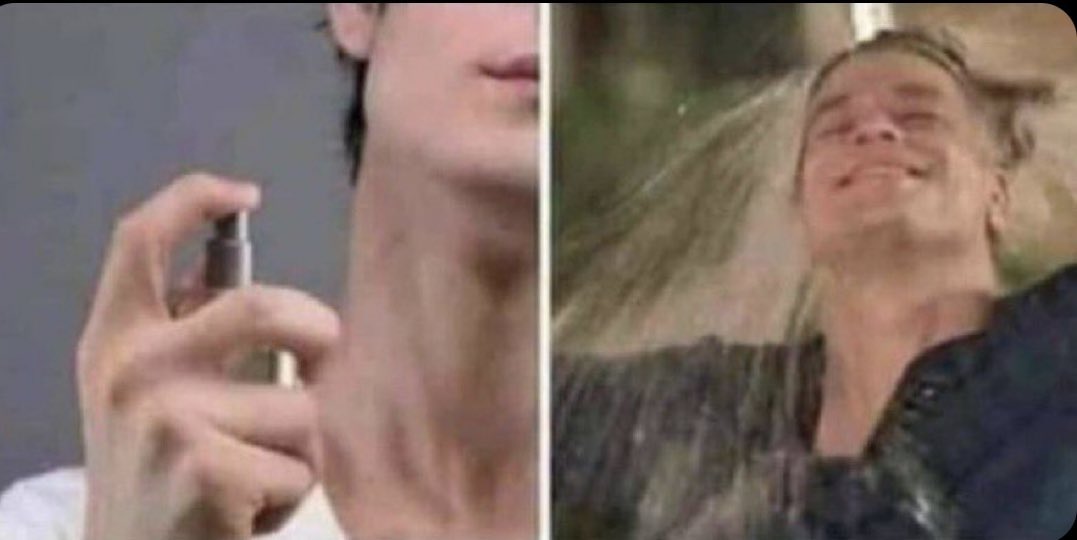 sigaapaixonei's tweet image. “não sei pq meu perfume acaba rápido”

pessoa normal                     eu usando 
usando perfume                    perfume