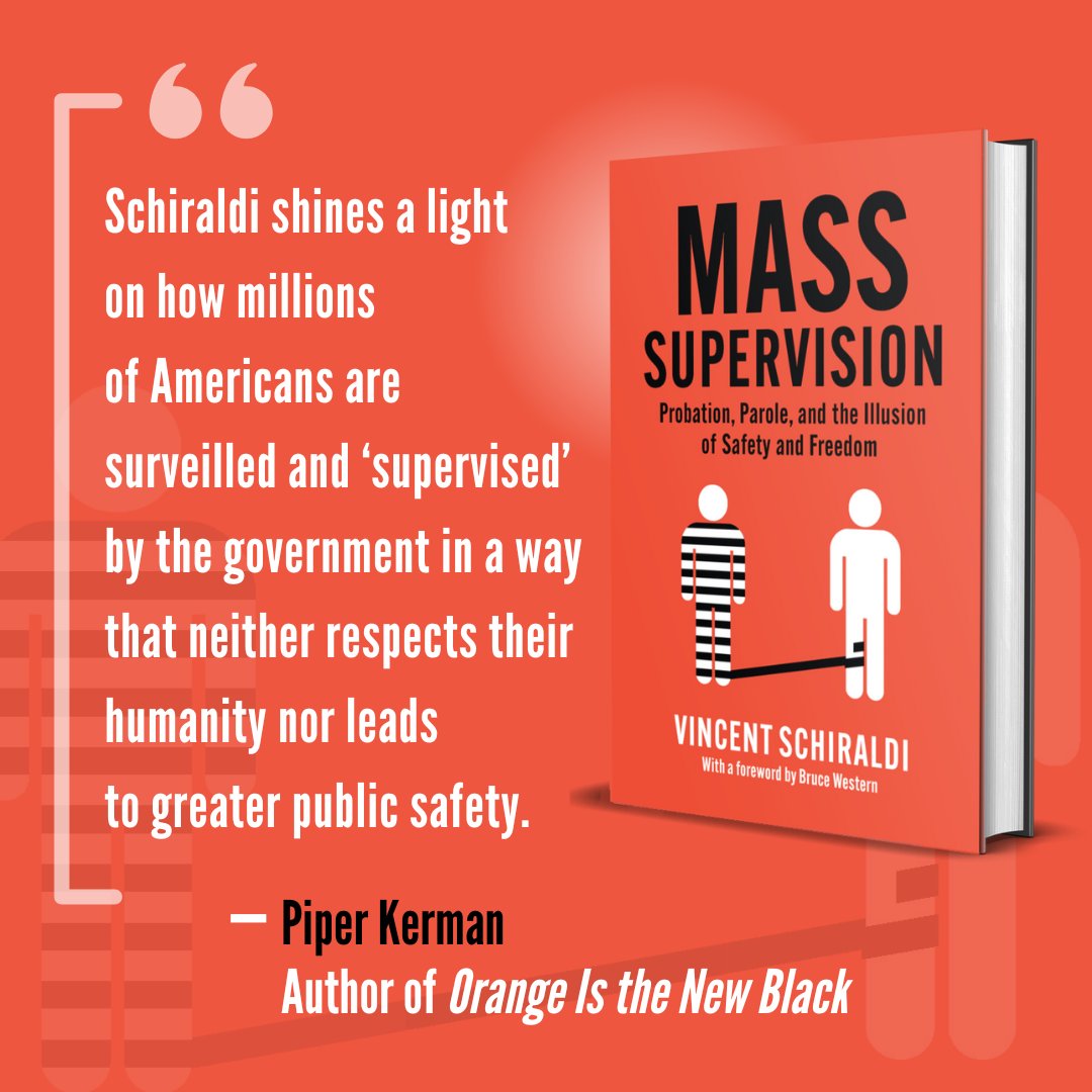 Thanks <a href="/Piper/">Piper Kerman</a>! Your <a href="/OITNB/">Orange Is the New Black</a> episodes on parole wreaked of the kinds of challenges to surviving supervision that I found in researching/writing #MassSupervision, as well as my experiences as probation commissioner.