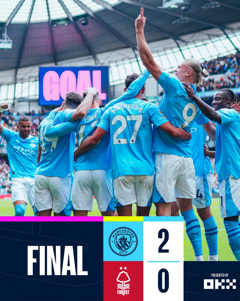 ¡FINAL! 18 PUNTOS DE 18 POSIBLES! ¡IGUALAMOS EL MEJOR INICIO DE PREMIER LEAGUE DE NUESTRA HISTORIA!

Los goles de Foden y Haaland en la primera mitad nos bastaron para seguir con este inicio impoluto.

🔵 2-0 🔴 #MCFCEspañol