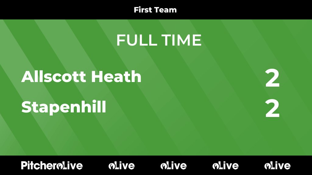 AllscottHeathFC's tweet photo. FULL TIME: Allscott Heath 2 - 2 Stapenhill game of two halfs
#ALLSTA #Pitchero
https://t.co/NNhCAEgZMJ https://t.co/FSjk3hLKmq