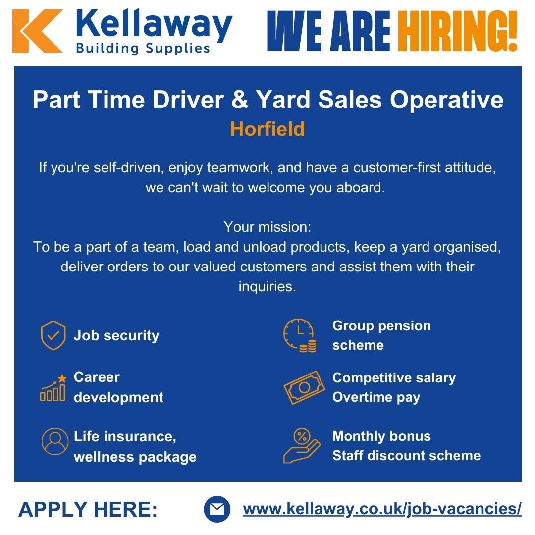 🌟 Ready to take the next step in your career? 

👨‍🔧Explore a range of exciting job opportunities at Kellaway Building Supplies! Our doors are open for passionate individuals ready to make a difference. 

✅Apply now and join our team! 

🌐Learn more: bit.ly/3O18p4q