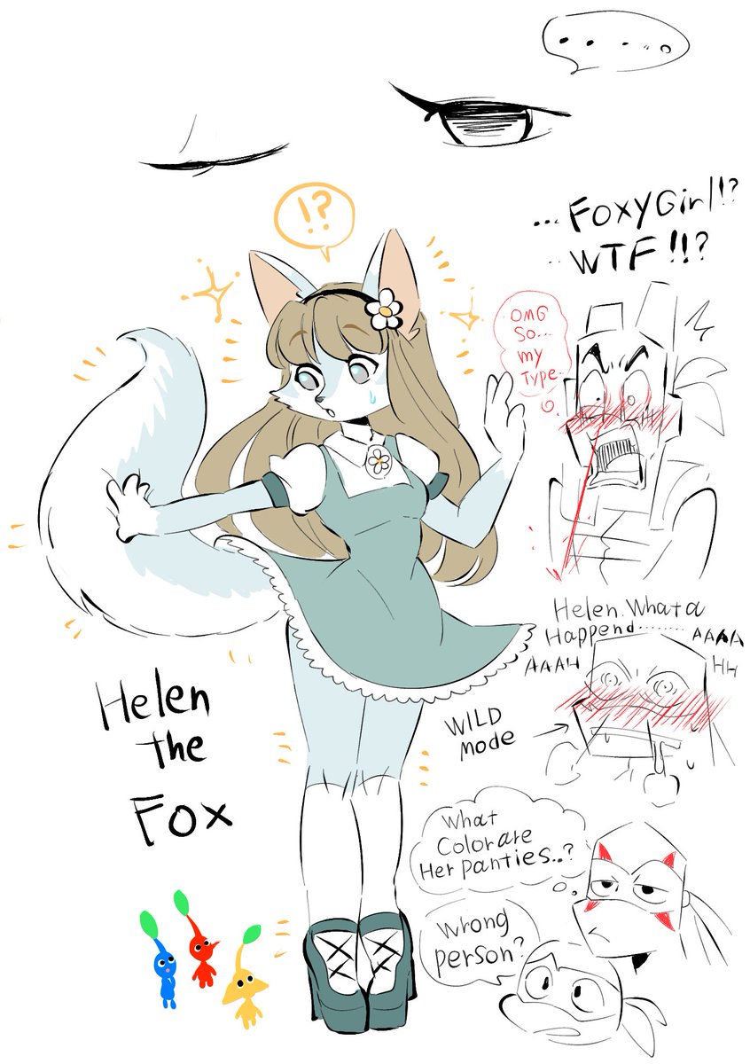 Helen, who was originally a person... gradually became a fox mutant, but miraculously became a cute foxy girl of the type that doesn't run amok!💞💞💞