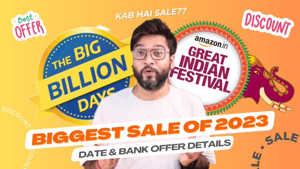 Flipkart Big Billion Days 2023 & Amazon Great Indian Festival Sale 2023 | Date & Bank Offers Details

Watch Video - appopener.co.in/yt/7o9hfpz55

#FlipkartBigBillionDays2023 #AmazonGreatIndianFestival2023 #BBD2023 #OnlineChashka
