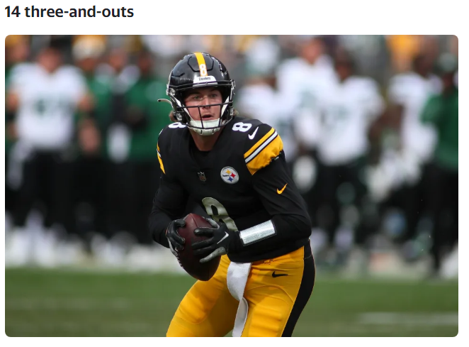 Steelers Depot 7⃣ on X: 'Three-and-out: Steelers Lead NFL Entering Week 3    / X
