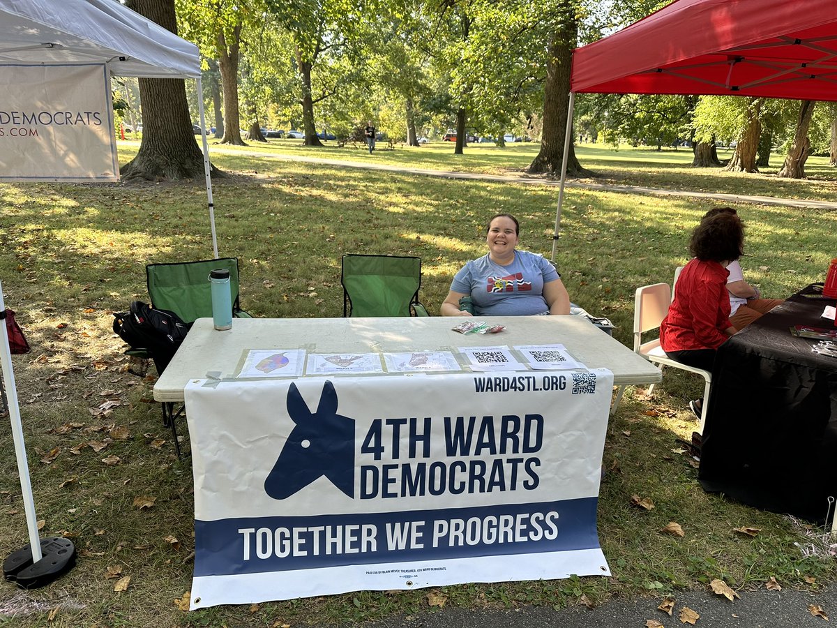 ward4stl's tweet photo. We’re set up at @TowerGrovePride with the @2ndwardSTL! Come stop by! https://t.co/71ryG0uElH